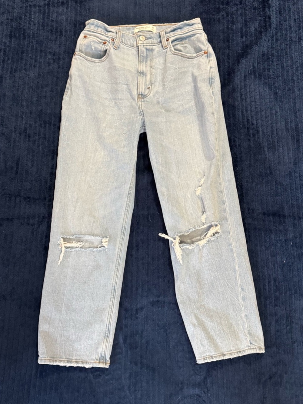 Abercrombie Curve Love Ultra High Rise Ankle Straight Jeans Petite 27/4S 👖